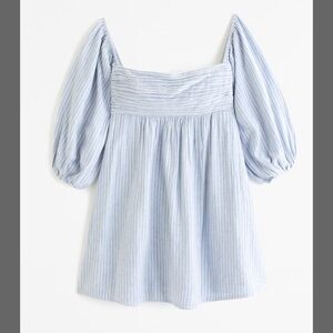 Size large blue and white stripped linen